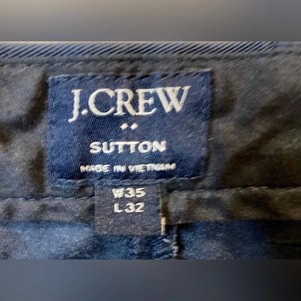 J. Crew Men’s Size 35/32 Navy Sutton Chino‎ Pants